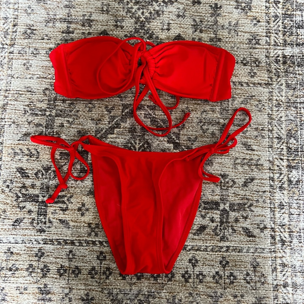 Red bikini bottoms